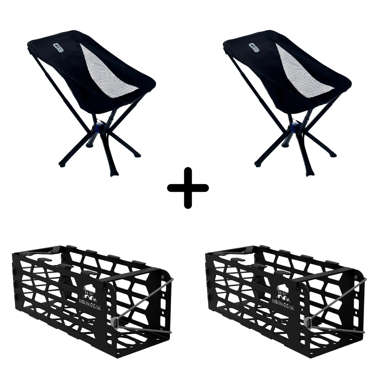 ENSEMBLE : 2 x chaises YAK + 2 x rangements pour chaise YAK