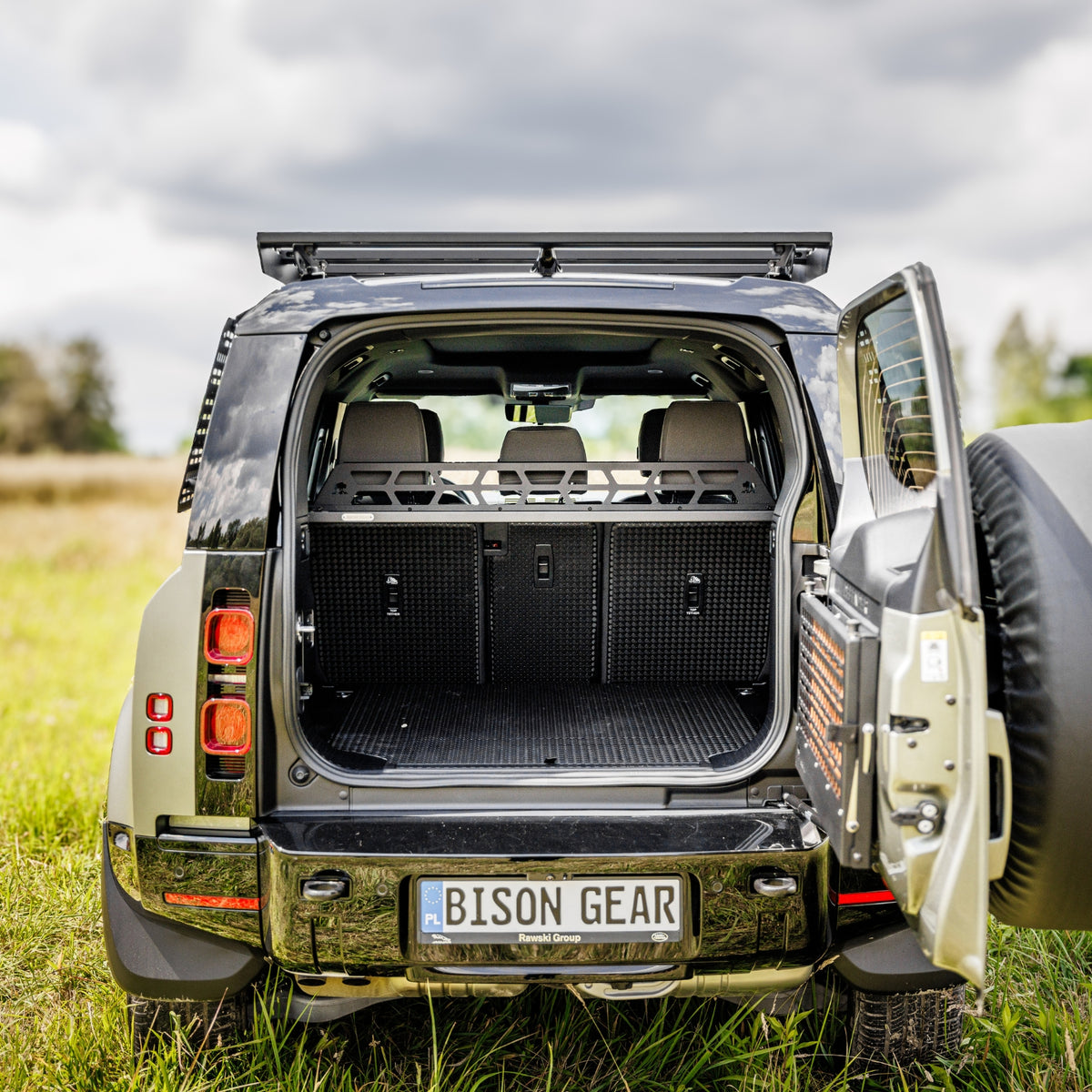 ENSEMBLE : étagère de toit intérieure + filet universel - Defender L663 (110)-2-Bison Gear