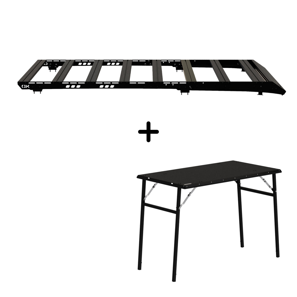 ENSEMBLE : Galerie de toit OX PRO + table de camping - 4Runner 5e gén.-1-Bison Gear