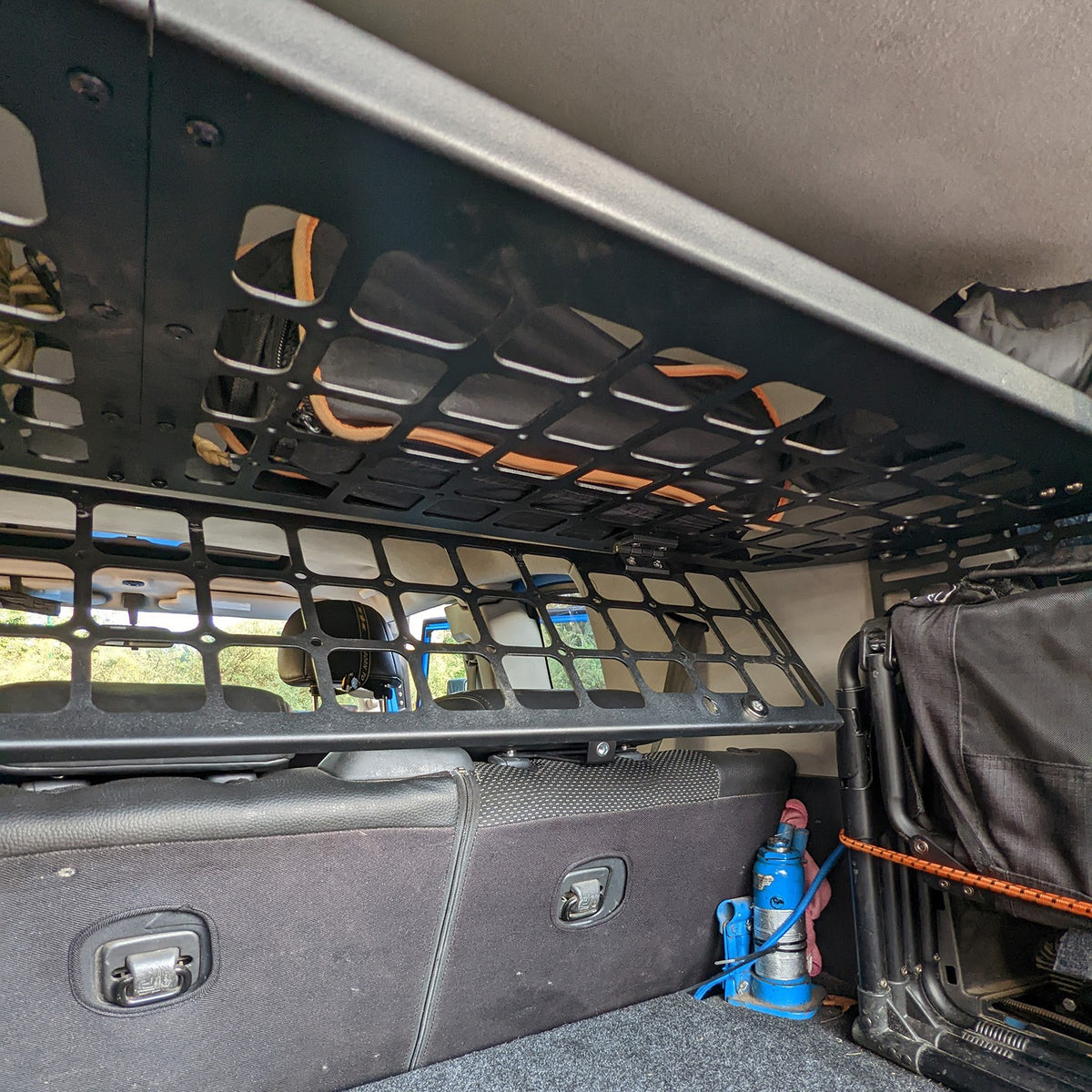 ENSEMBLE : étagère de toit intérieure + grille de séparation - FJ Cruiser-1-Bison Gear