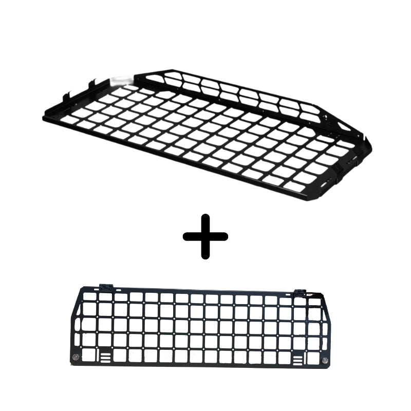 ENSEMBLE : étagère de toit intérieure + grille de séparation - LC120/GX470-1-Bison Gear