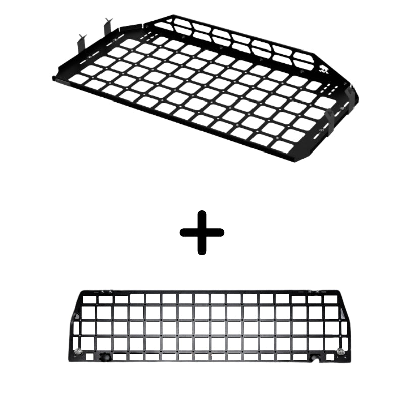 ENSEMBLE : étagère de toit intérieure + grille de séparation - LC150/GX460-1-Bison Gear