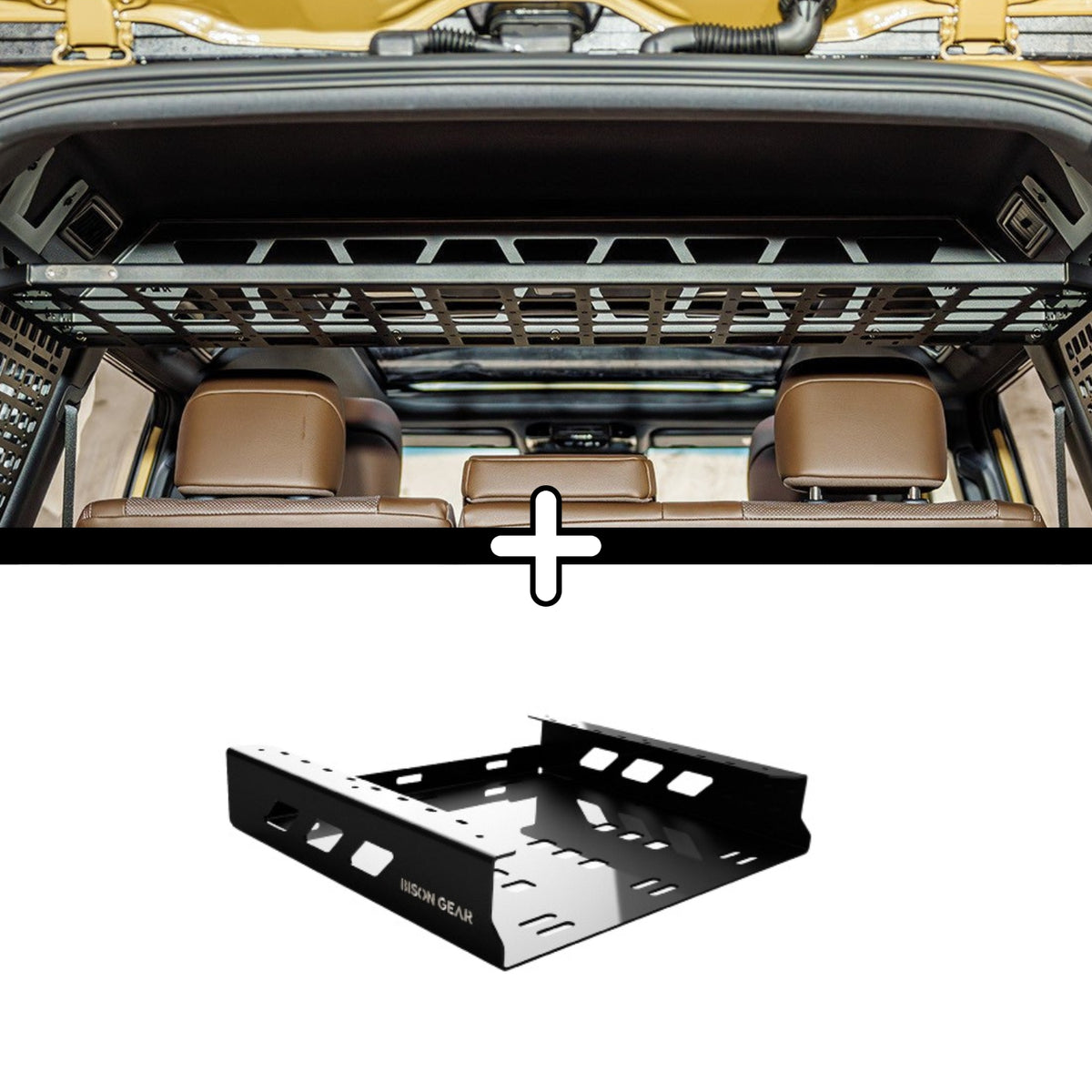 ENSEMBLE : étagère de toit intérieure + rangement pour chaise - LC250/GX550-1-Bison Gear