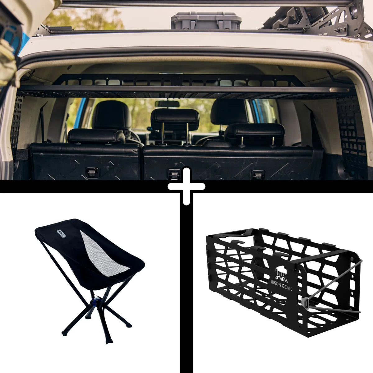 ENSEMBLE : étagère de toit intérieure + chaise YAK + rangement pour chaise YAK - FJ Cruiser