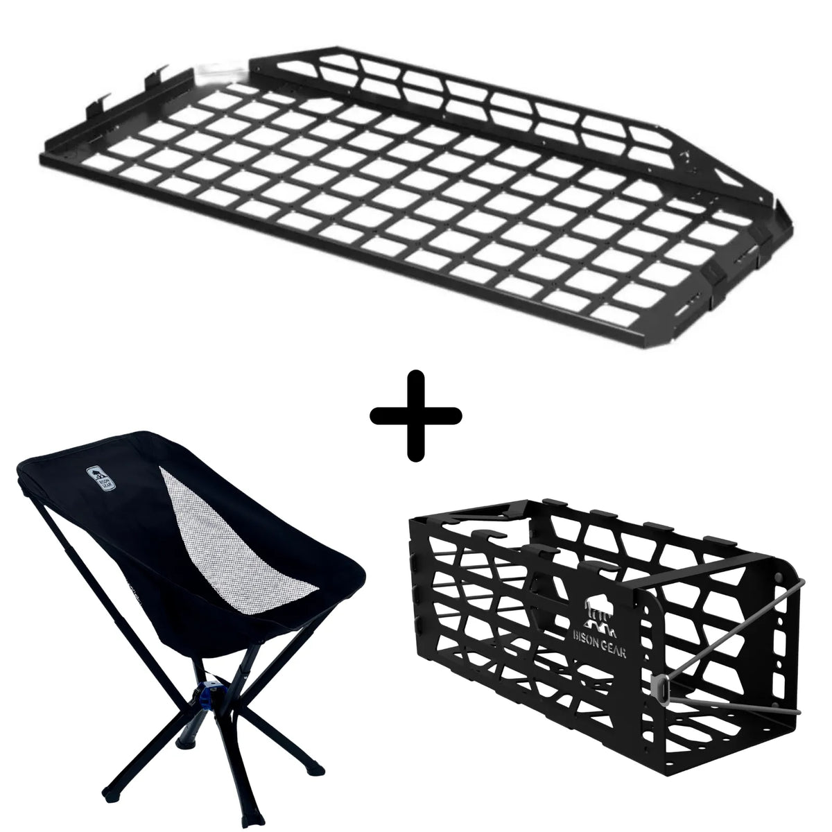 ENSEMBLE : étagère de toit intérieure + chaise YAK + rangement pour chaise YAK - LC120/GX470