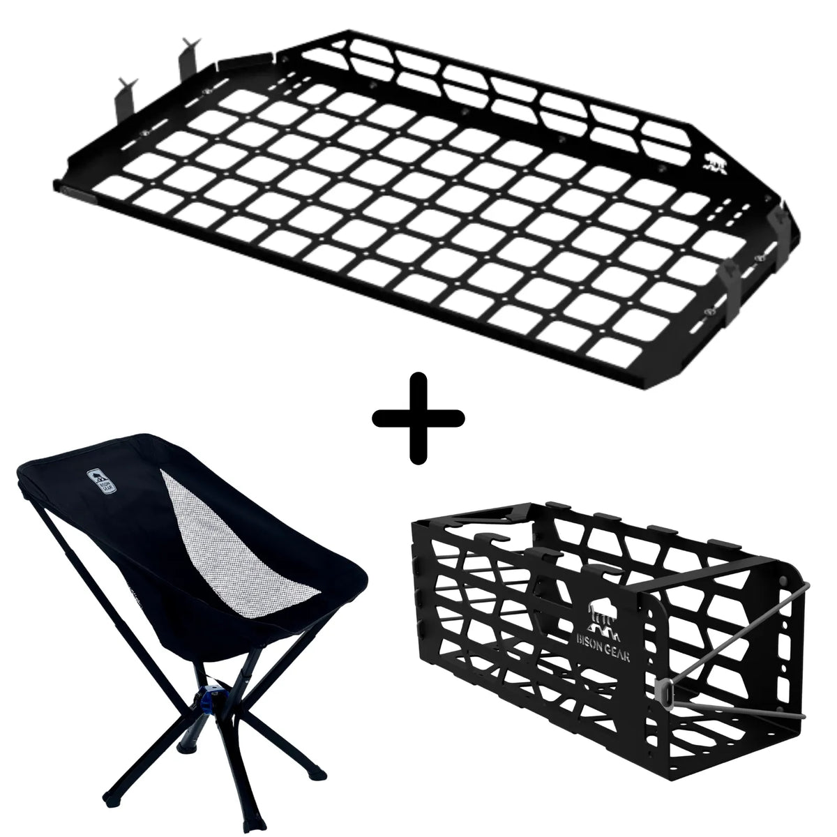 ENSEMBLE : étagère de toit intérieure + chaise YAK + rangement pour chaise YAK - LC150/GX460