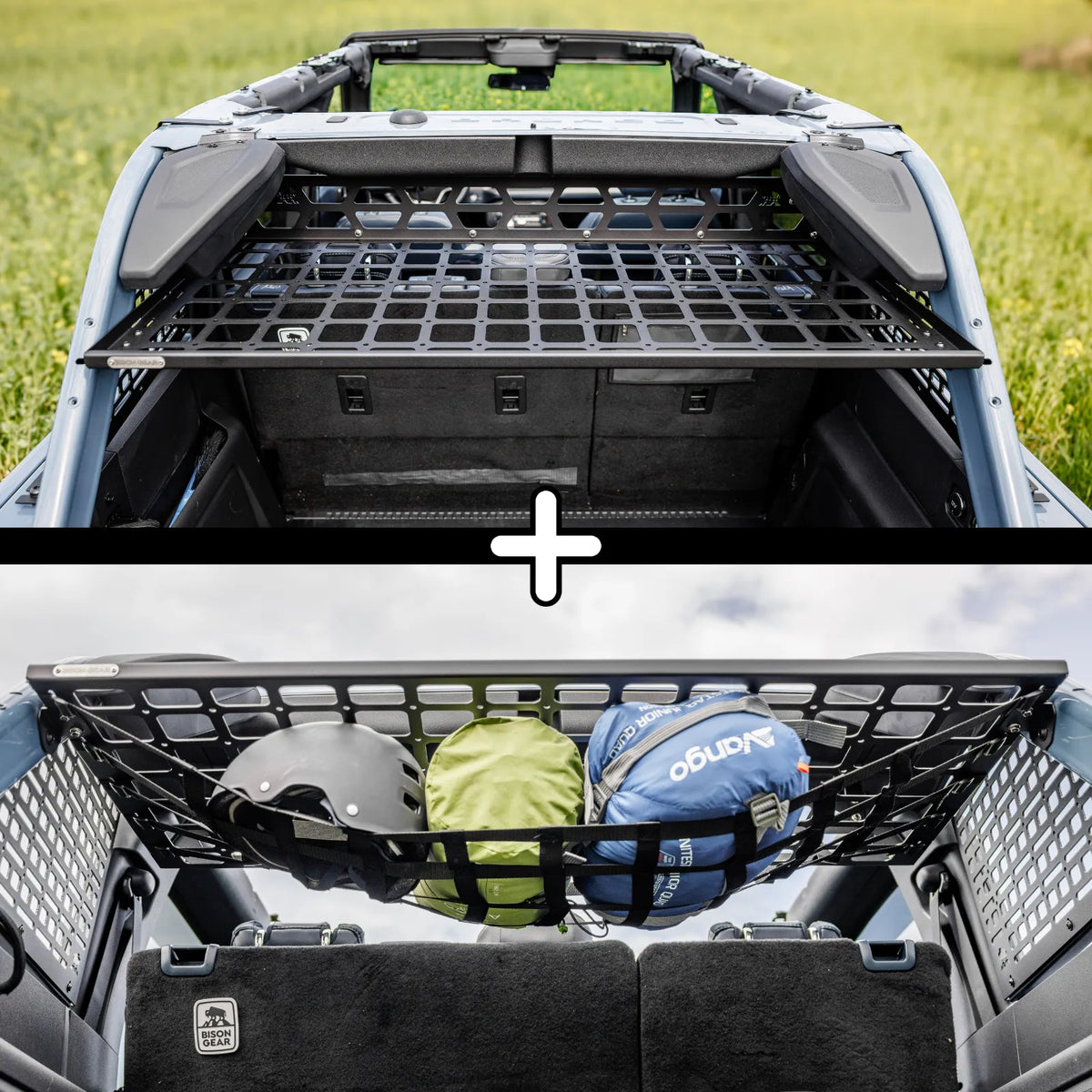 ENSEMBLE : étagère de toit intérieure + filet universel - Bronco 6G 4 portes
