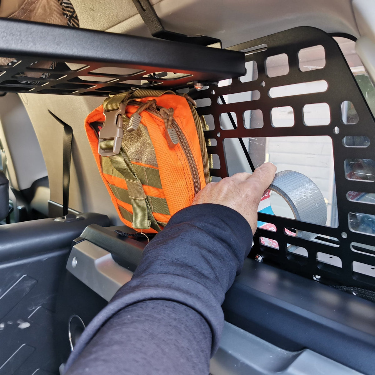 ENSEMBLE : étagère de toit intérieure + 2 panneaux (gauche + droit) - FJ Cruiser-6-Bison Gear