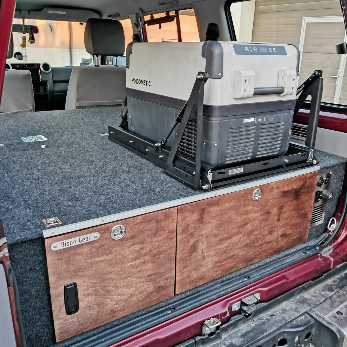 Plateau coulissant inclinable pour frigo avec vérins à gaz-4-Bison Gear