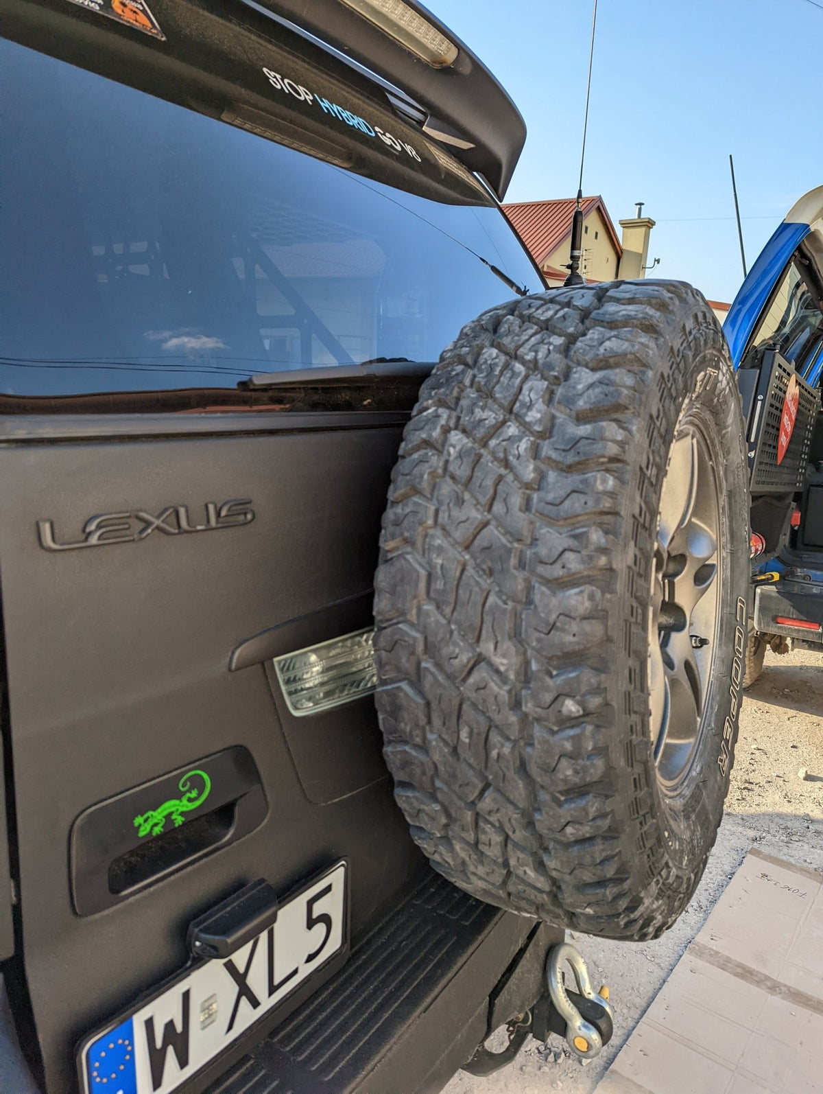 Support de roue de secours - LC120/GX470-4-Bison Gear