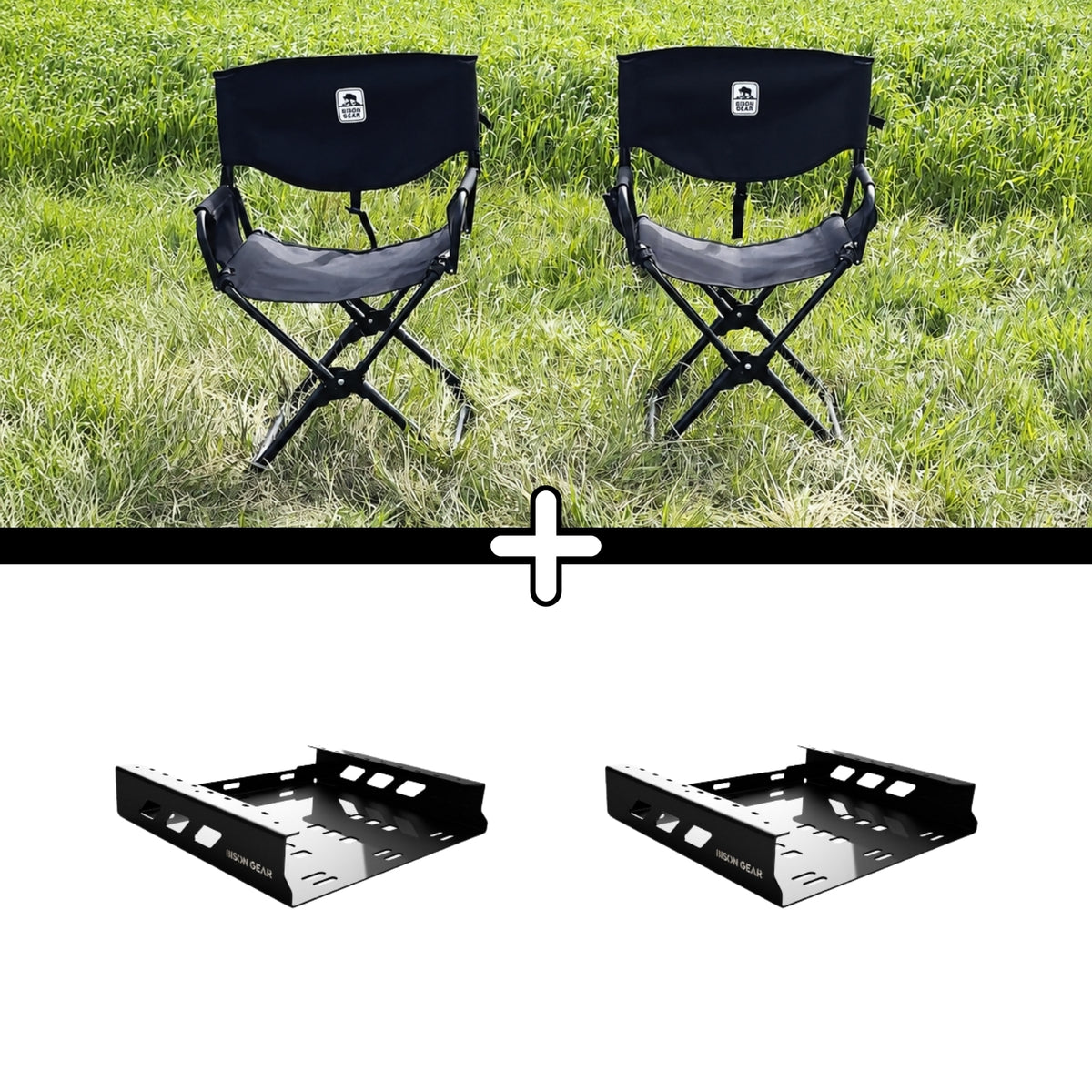 ENSEMBLE : 2 x chaises ELK + 2 x rangements pour chaise