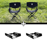 ENSEMBLE : 2 x chaises ELK + 2 x rangements pour chaise