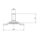 Goujon L-Track 8x20 mm-4-Bison Gear