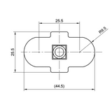 Goujon L-Track 8x20 mm-5-Bison Gear