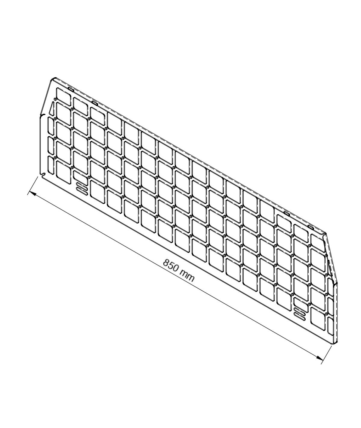 Grille de séparation mobile (seule) - LC150/GX460-6-Bison Gear