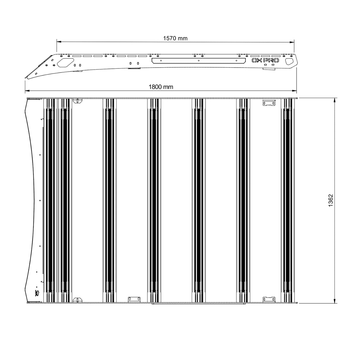 Galerie de toit OX PRO - RAM 1500 DT (5e gén.)