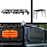 ENSEMBLE : Galerie de toit OX PRO 1/1 + 2 x panneaux (gauche + droit) + table de camping - Grenadier