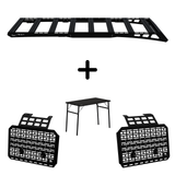 ENSEMBLE : Galerie de toit OX PRO + 2 x nouveaux panneaux (gauche + droit) + table - Defender L663 (110)