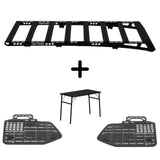 ENSEMBLE : Galerie de toit OX PRO + panneaux (gauche + droit) + table - LC120/GX470