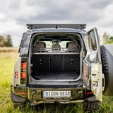 ENSEMBLE : étagère de toit intérieure + filet universel - Defender L663 (110)-2-Bison Gear