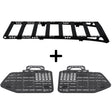 ENSEMBLE : Galerie de toit OX PRO + 2 panneaux MOLLE (gauche + droit) - LC120/GX470-1-Bison Gear