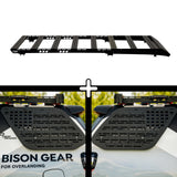 ENSEMBLE : Galerie de toit OX PRO + 2 panneaux MOLLE profil bas - 4Runner 5e gén.-1-Bison Gear