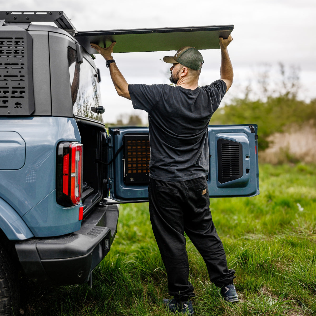 ENSEMBLE : Galerie de toit OX PRO + table de camping - Bronco 6G 4 portes-11-Bison Gear