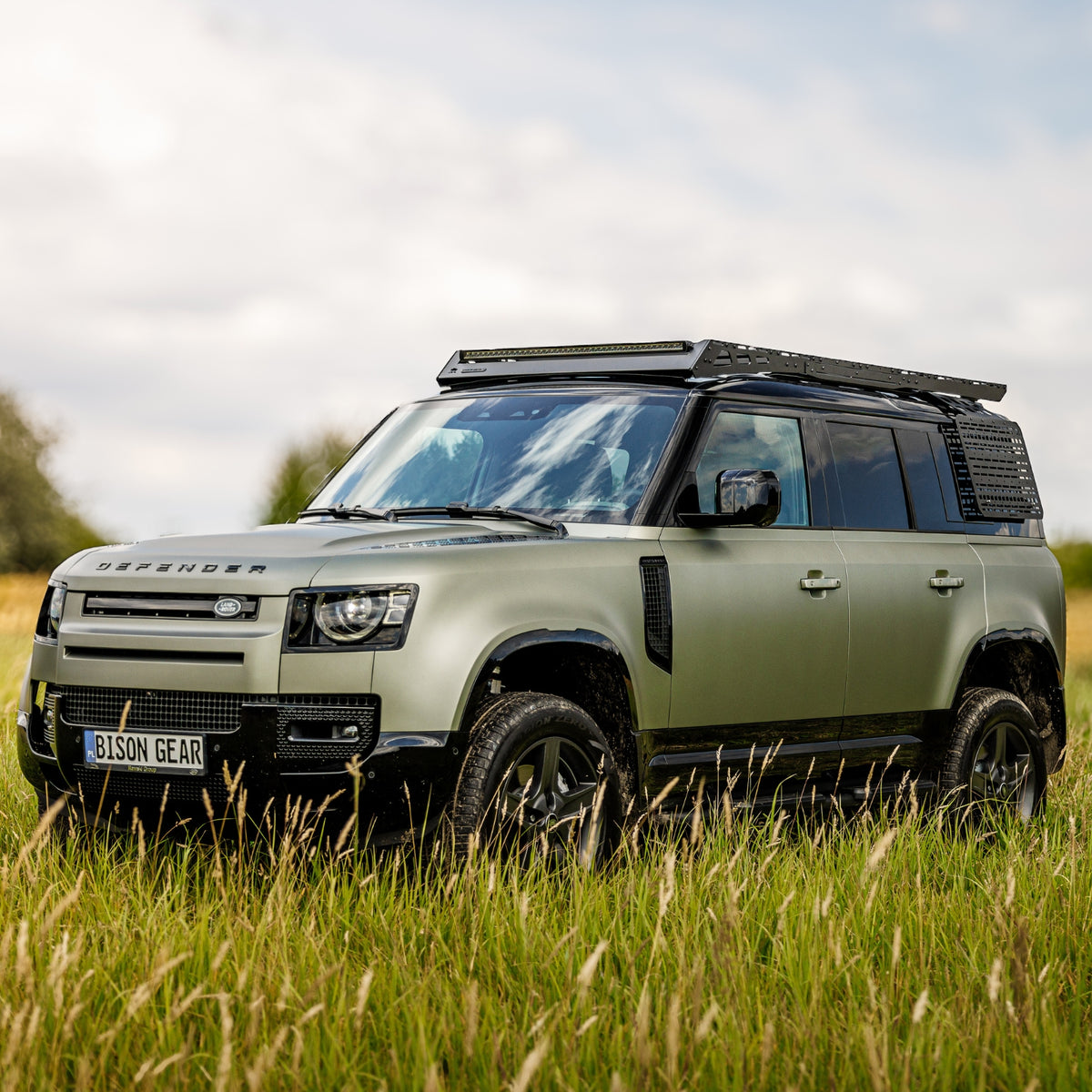 ENSEMBLE : Galerie de toit OX PRO + table de camping - Defender (L663) 110-8-Bison Gear