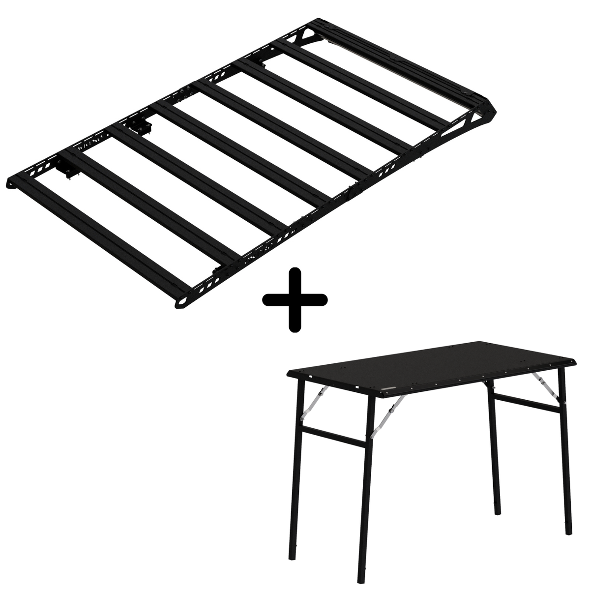 ENSEMBLE : Galerie de toit OX PRO + table de camping - LC120/GX470-1-Bison Gear