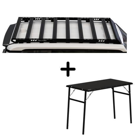 ENSEMBLE : Galerie de toit OX PRO + table de camping - LC250/GX550-1-Bison Gear