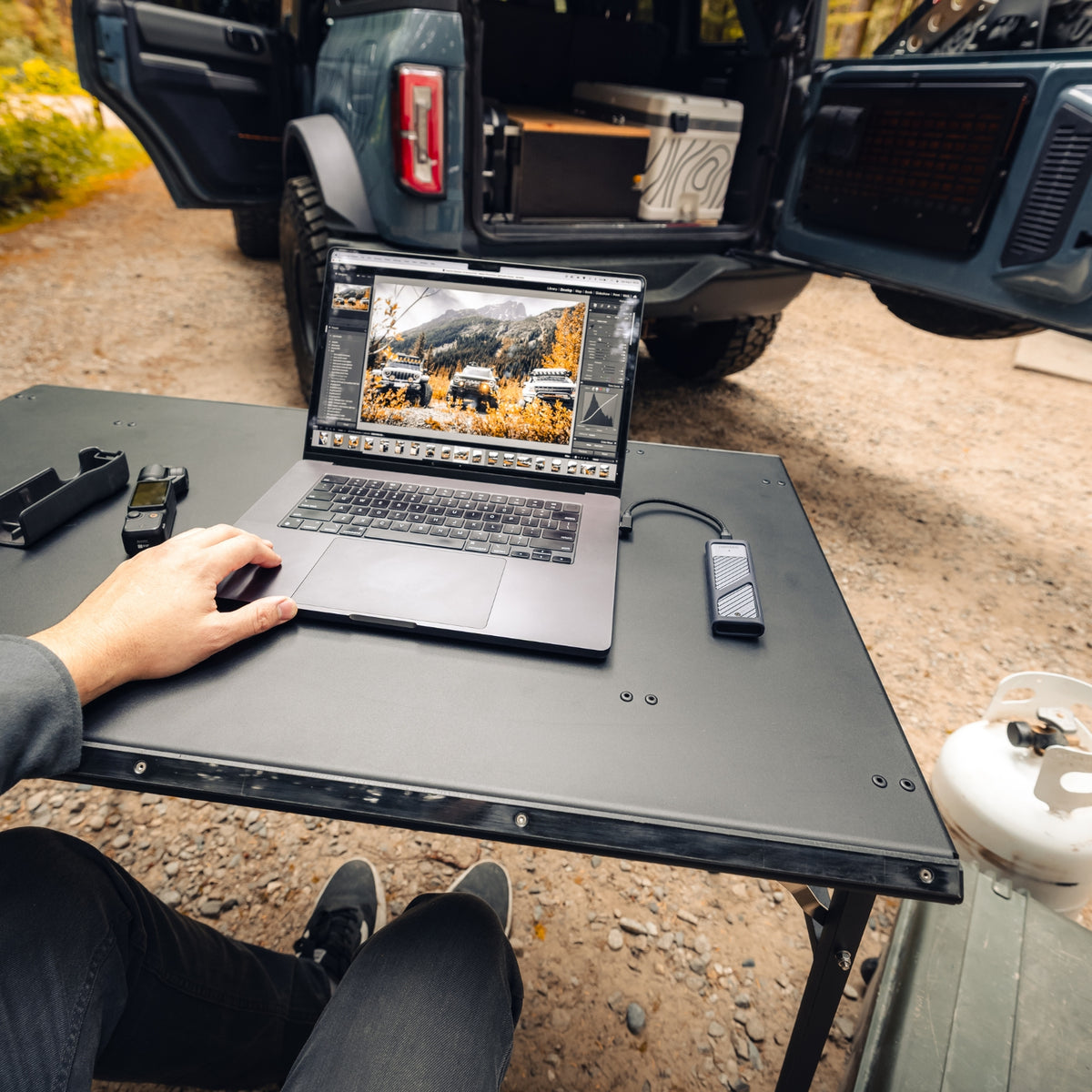 ENSEMBLE : Galerie de toit OX PRO + table de camping - LC250/GX550-37-Bison Gear