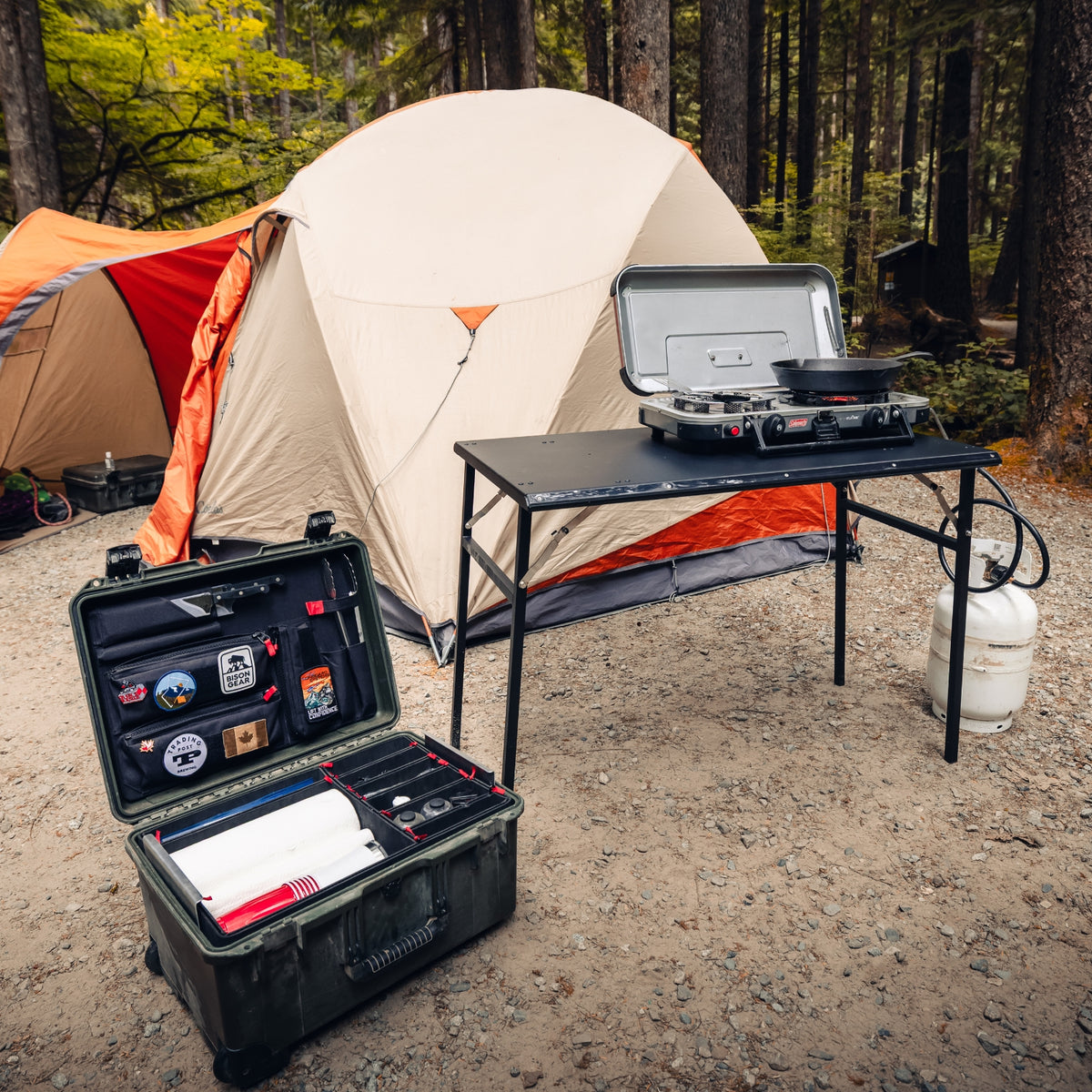 ENSEMBLE : Galerie de toit OX PRO + table de camping - LC250/GX550-38-Bison Gear