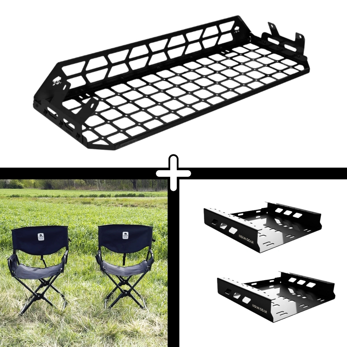 ENSEMBLE : étagère de toit intérieure + 2 chaises ELK + 2 rangements pour chaise - LC250/GX550