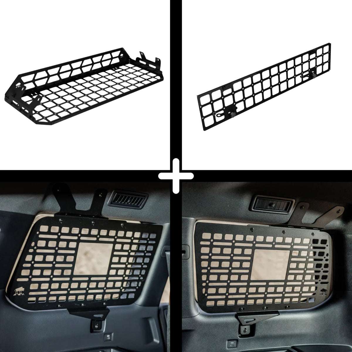 ENSEMBLE : étagère de toit intérieure + 2 x panneaux (gauche + droit) + grille de séparation - LC250/GX550