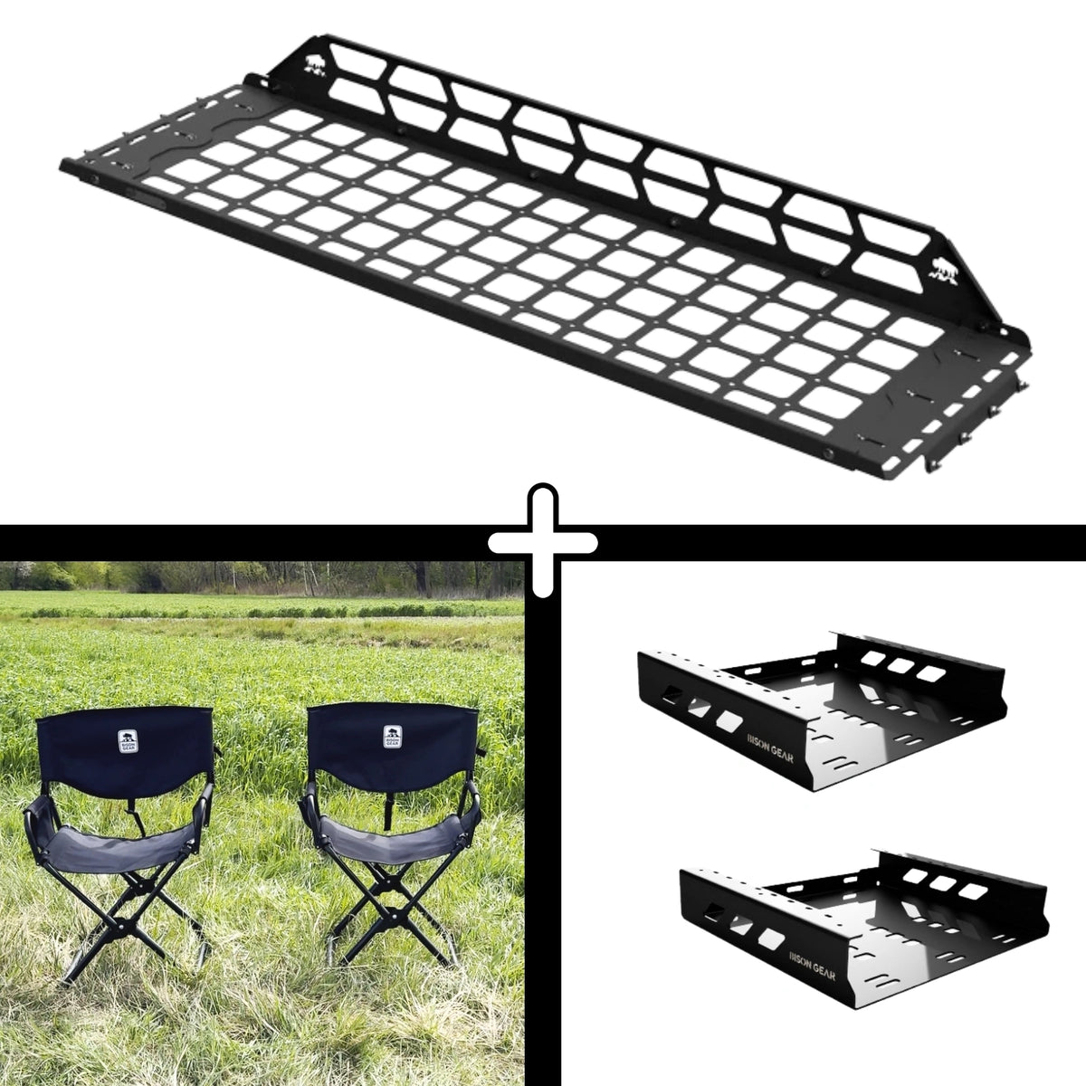 ENSEMBLE : étagère de toit intérieure + 2 chaises ELK + 2 rangements pour chaise - 4Runner 6e gén.