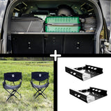 ENSEMBLE : étagère de toit intérieure + 2 chaises ELK + 2 rangements pour chaise - Defender L663 (110)