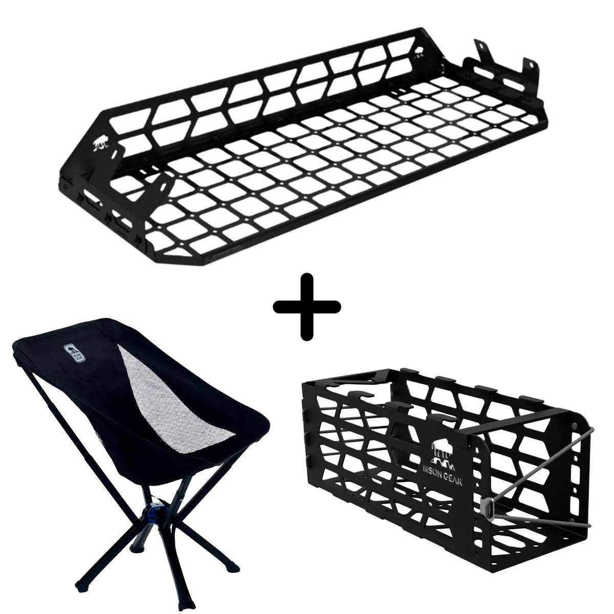 ENSEMBLE : étagère de toit intérieure + chaise YAK + rangement pour chaise YAK - LC250/GX550