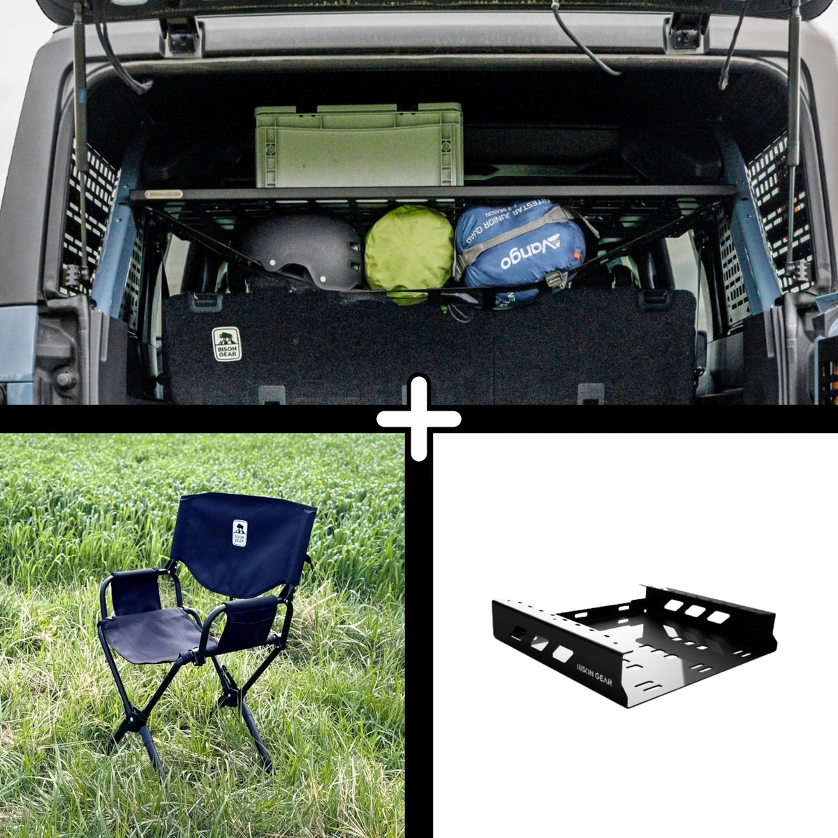 ENSEMBLE : étagère de toit intérieure + chaise ELK + rangement pour chaise - Bronco 6G 4 portes