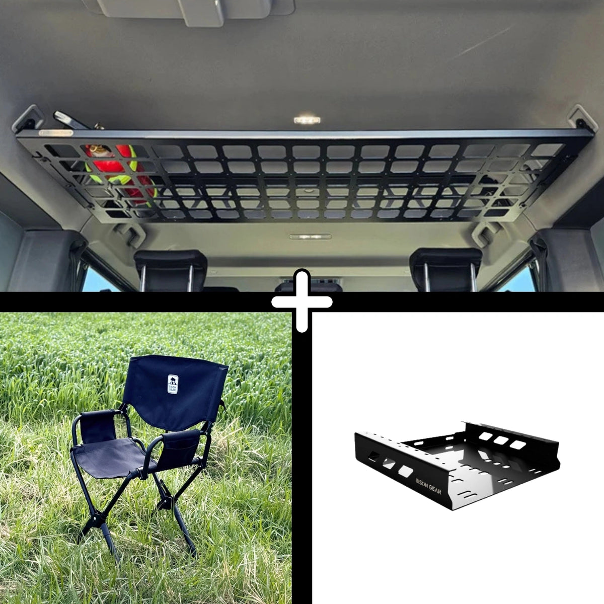 ENSEMBLE : étagère de toit intérieure + chaise ELK + rangement pour chaise - Grenadier (Utility)