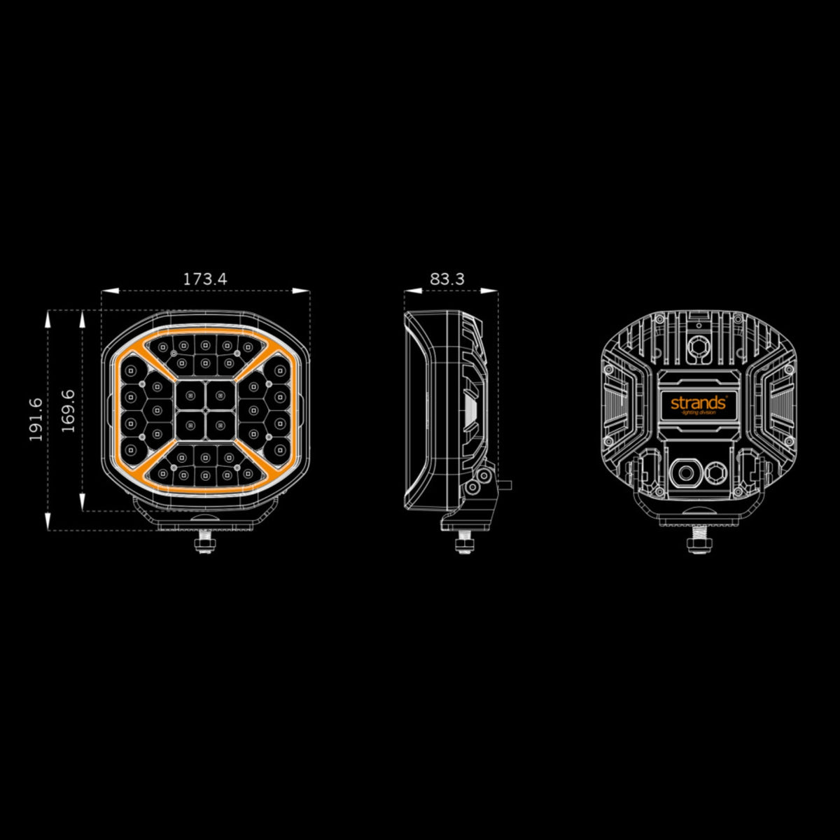 OUTLET : Phare longue portée Siberia X 7"-9-Bison Gear