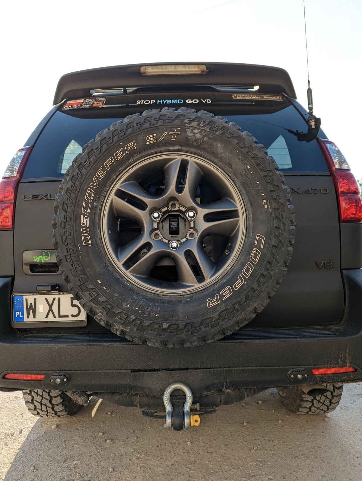 Support de roue de secours - LC120/GX470-6-Bison Gear