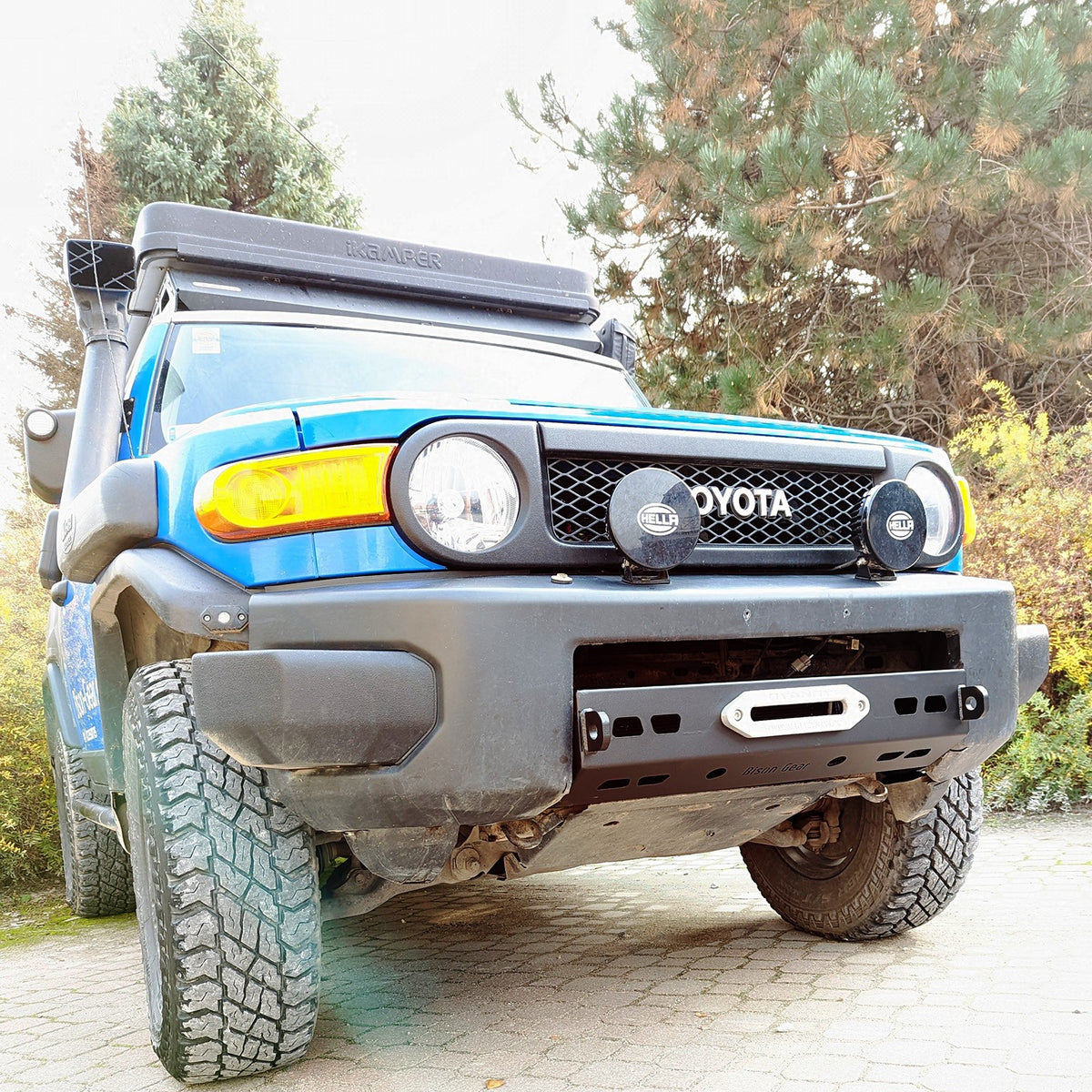 Pare-chocs avec support de treuil - FJ Cruiser-2-Bison Gear